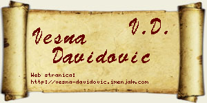 Vesna Davidović vizit kartica